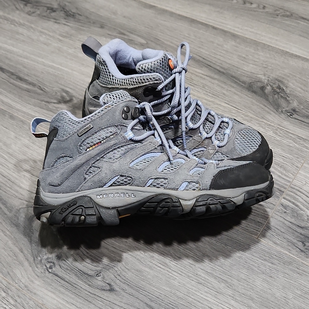 🥾Merrell Periwinkle Gray Waterproof Performance Mid-height Hiking Boots - Picture 2 of 9